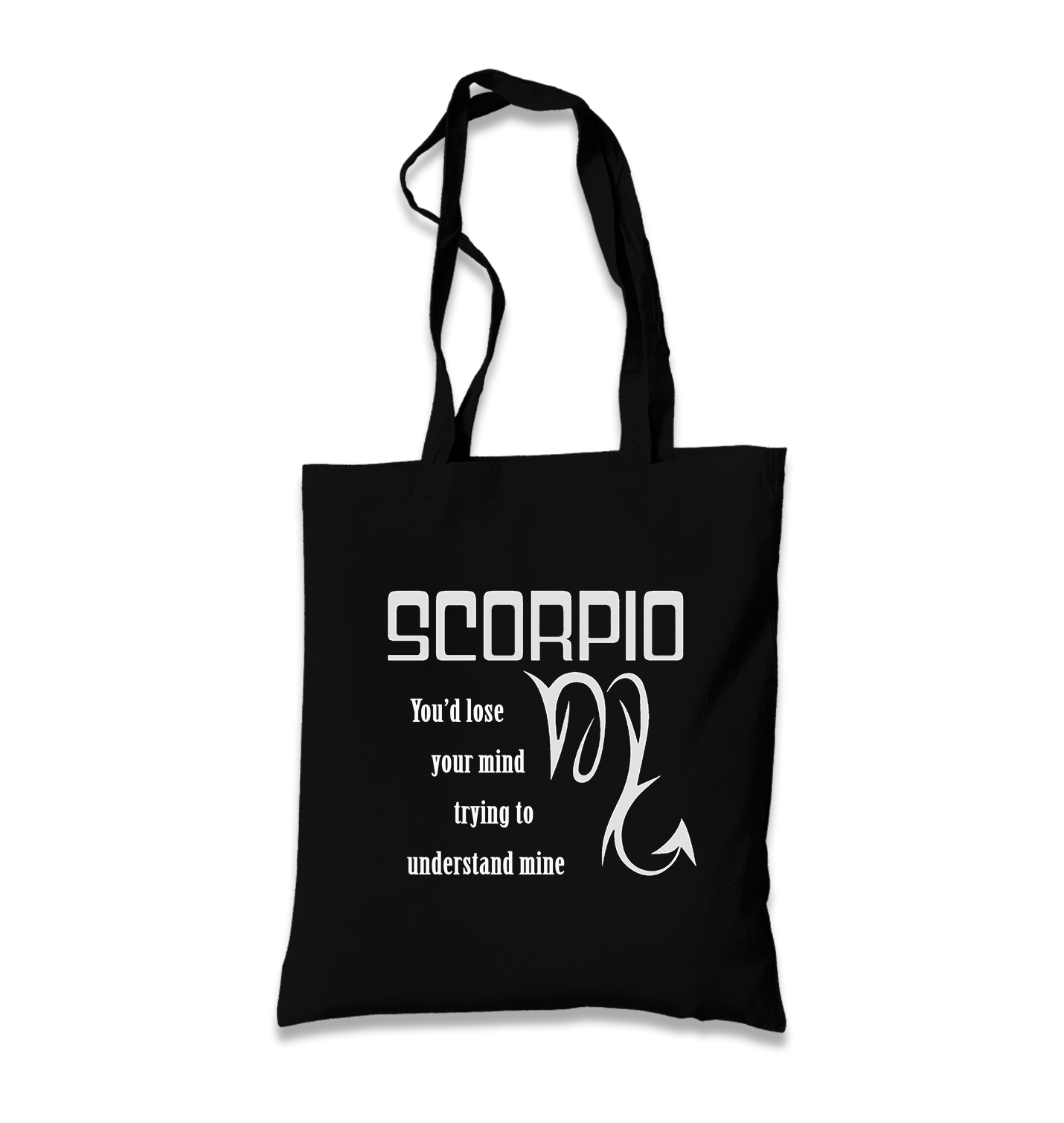 Zodiac - Scorpio Lose Mind Black Canvas Totebag - Premium  from W.E.N.S. WIND - Just 4990! Shop now at W.E.N.S. WIND