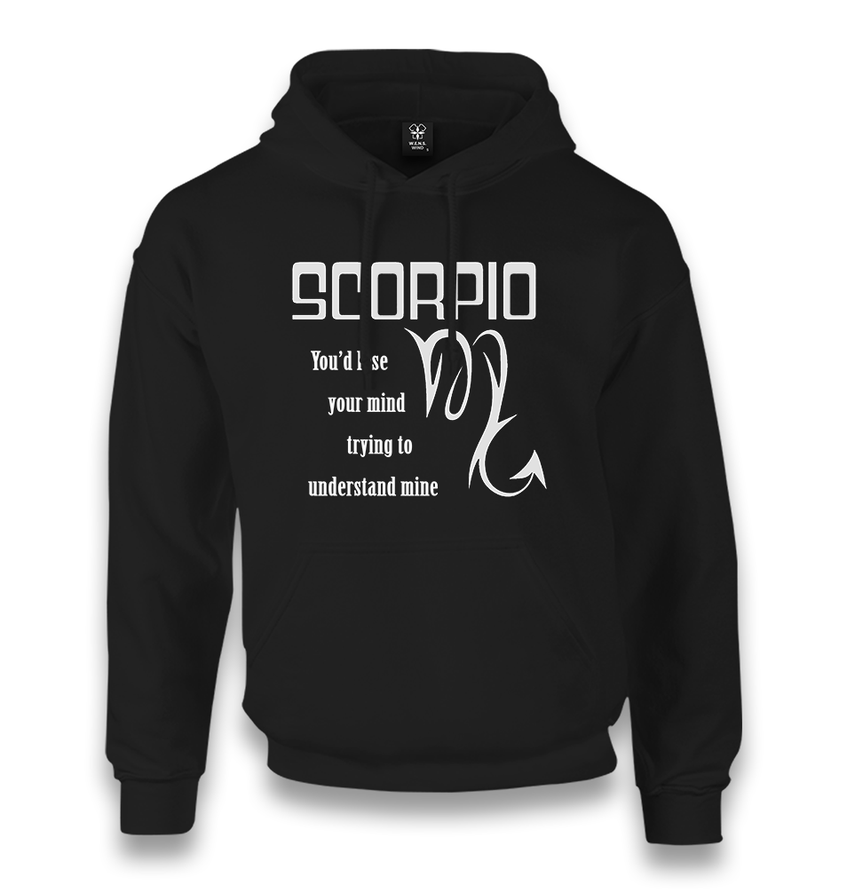 Zodiac - Scorpio Lose Mind Unisex Black Hoodie - Premium  from W.E.N.S. WIND - Just 11990! Shop now at W.E.N.S. WIND