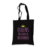 Zodiac - November Queens Black Canvas Totebag - Premium  from W.E.N.S. WIND - Just 4990! Shop now at W.E.N.S. WIND