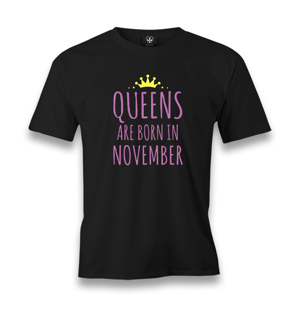 Queens are Born in November Men's Black Tshirt - Premium  from W.E.N.S. WIND - Just 6490! Shop now at W.E.N.S. WIND