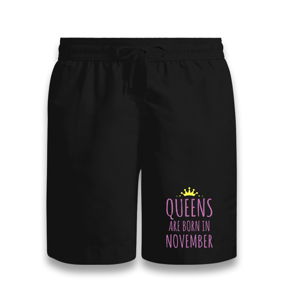 Queens are Born in November Black Shorts - Premium  from W.E.N.S. WIND - Just 7990! Shop now at W.E.N.S. WIND