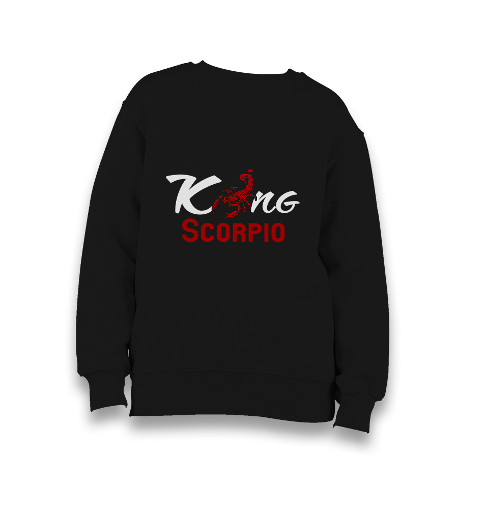 Zodiac -King Scorpio Kid's Black Sweatshirt - Premium  from W.E.N.S. WIND - Just 7990! Shop now at W.E.N.S. WIND