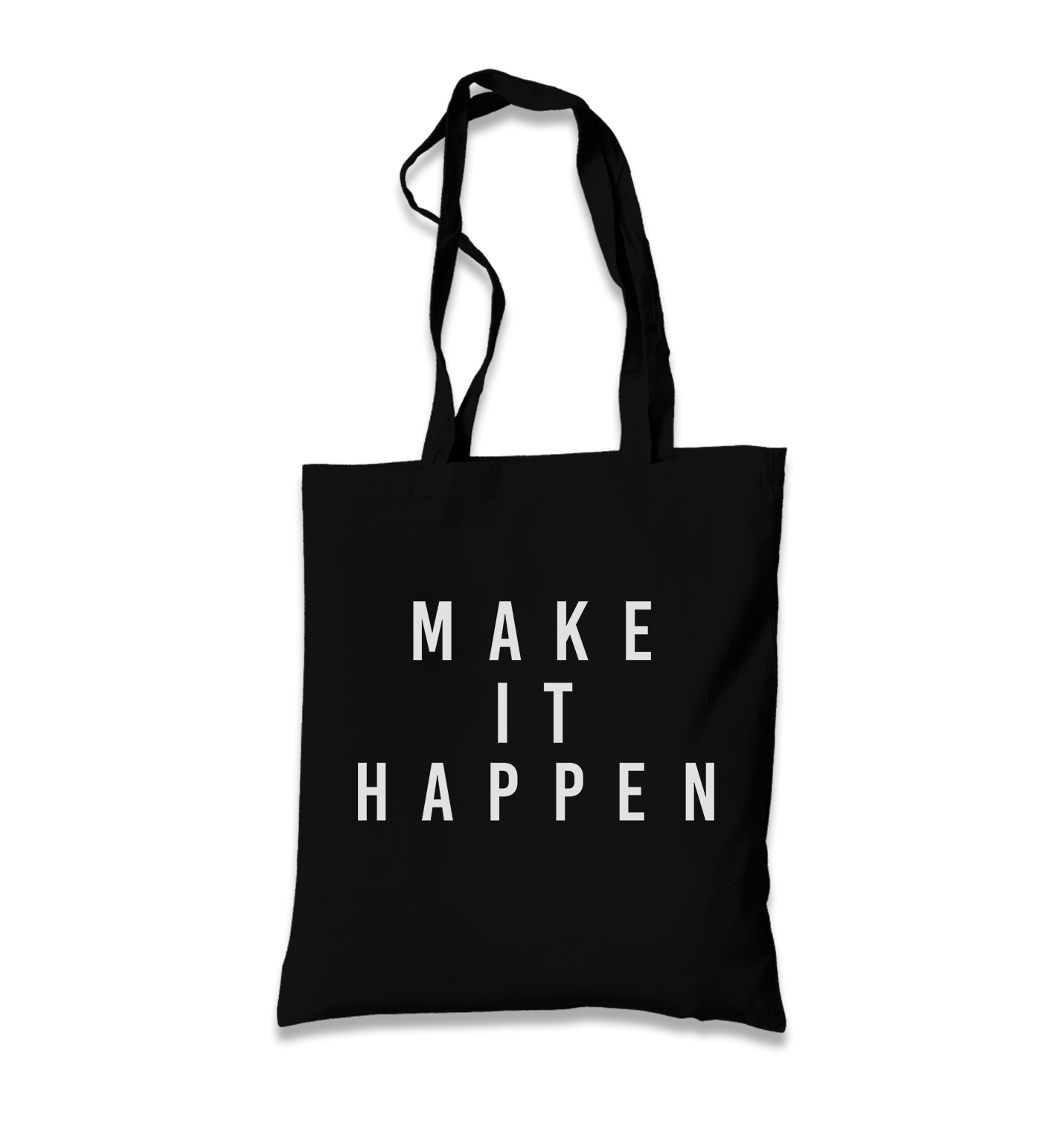 Make it Happen Black Canvas Totebag - Premium  from W.E.N.S. WIND - Just 4990! Shop now at W.E.N.S. WIND