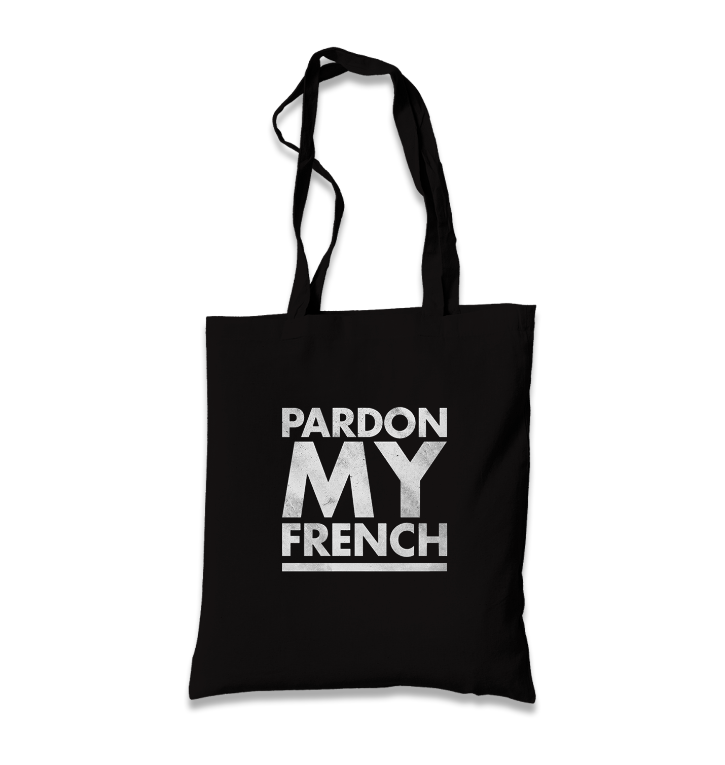 Pardon my French Black Canvas Totebag - Premium  from W.E.N.S. WIND - Just 4990! Shop now at W.E.N.S. WIND