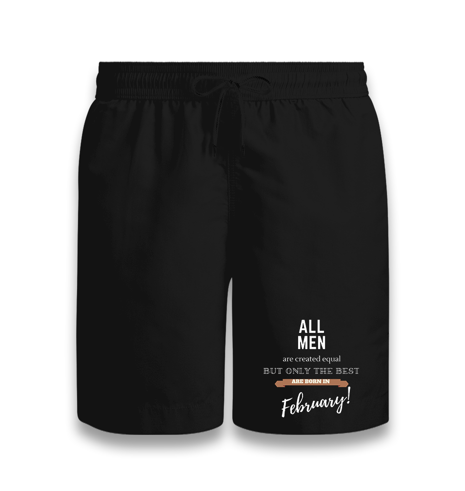 Best are Born in February Black Shorts - Premium  from W.E.N.S. WIND - Just 7990! Shop now at W.E.N.S. WIND