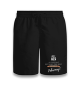 Best are Born in February Black Shorts - Premium  from W.E.N.S. WIND - Just 7990! Shop now at W.E.N.S. WIND