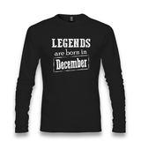 Legends are Born in December Unisex Black Longsleeve - Premium  from W.E.N.S. WIND - Just 7990! Shop now at W.E.N.S. WIND