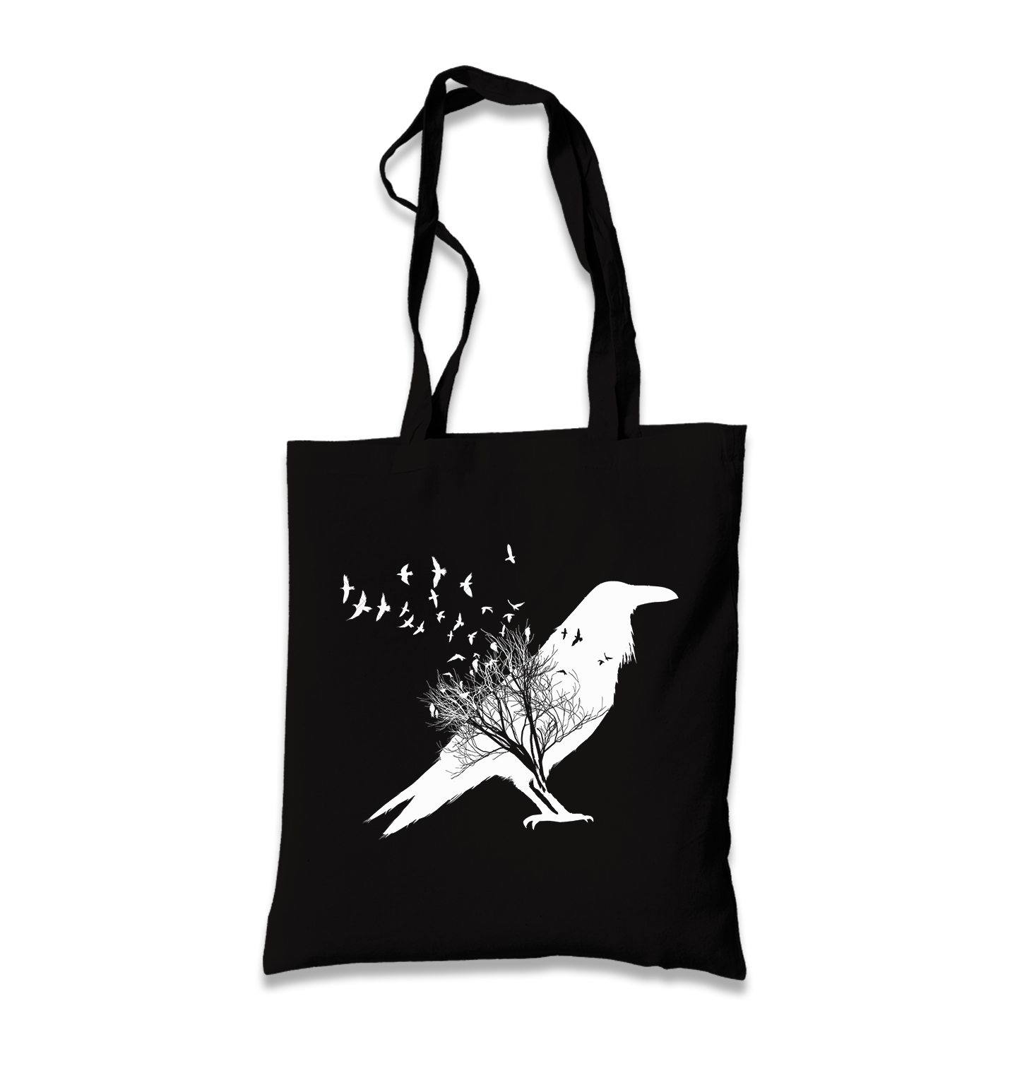 Crows in Tales Black Canvas Totebag - Premium  from W.E.N.S. WIND - Just 4990! Shop now at W.E.N.S. WIND