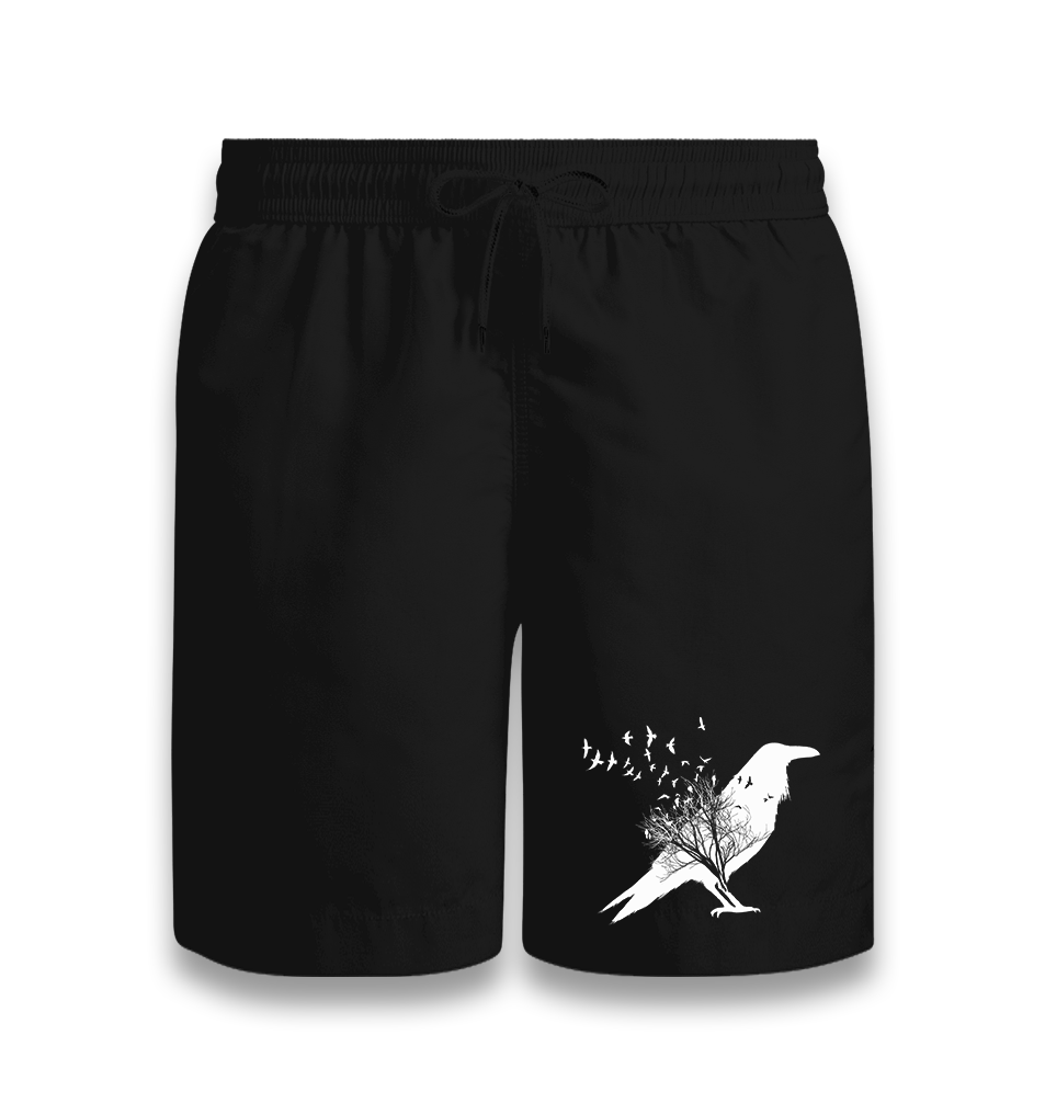 Crows in Tales Black Shorts - Premium  from W.E.N.S. WIND - Just 7990! Shop now at W.E.N.S. WIND