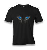 Cat Blue Eyes Men's Black Tshirt - Premium  from W.E.N.S. WIND - Just 6490! Shop now at W.E.N.S. WIND