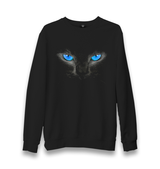 Cat Blue Eyes Unisex Black Sweatshirt - Premium  from W.E.N.S. WIND - Just 10990! Shop now at W.E.N.S. WIND