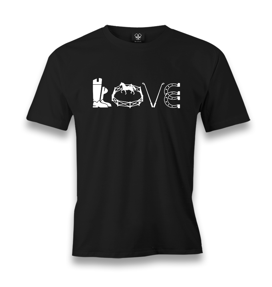 Horse Riding Love Men's Black Tshirt - Premium  from W.E.N.S. WIND - Just 6490! Shop now at W.E.N.S. WIND