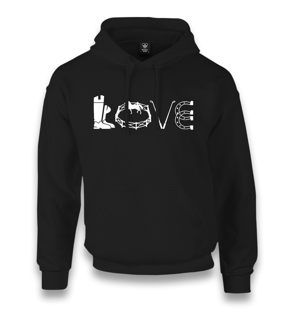 Horse Riding Love Unisex Black Hoodie - Premium  from W.E.N.S. WIND - Just 11990! Shop now at W.E.N.S. WIND