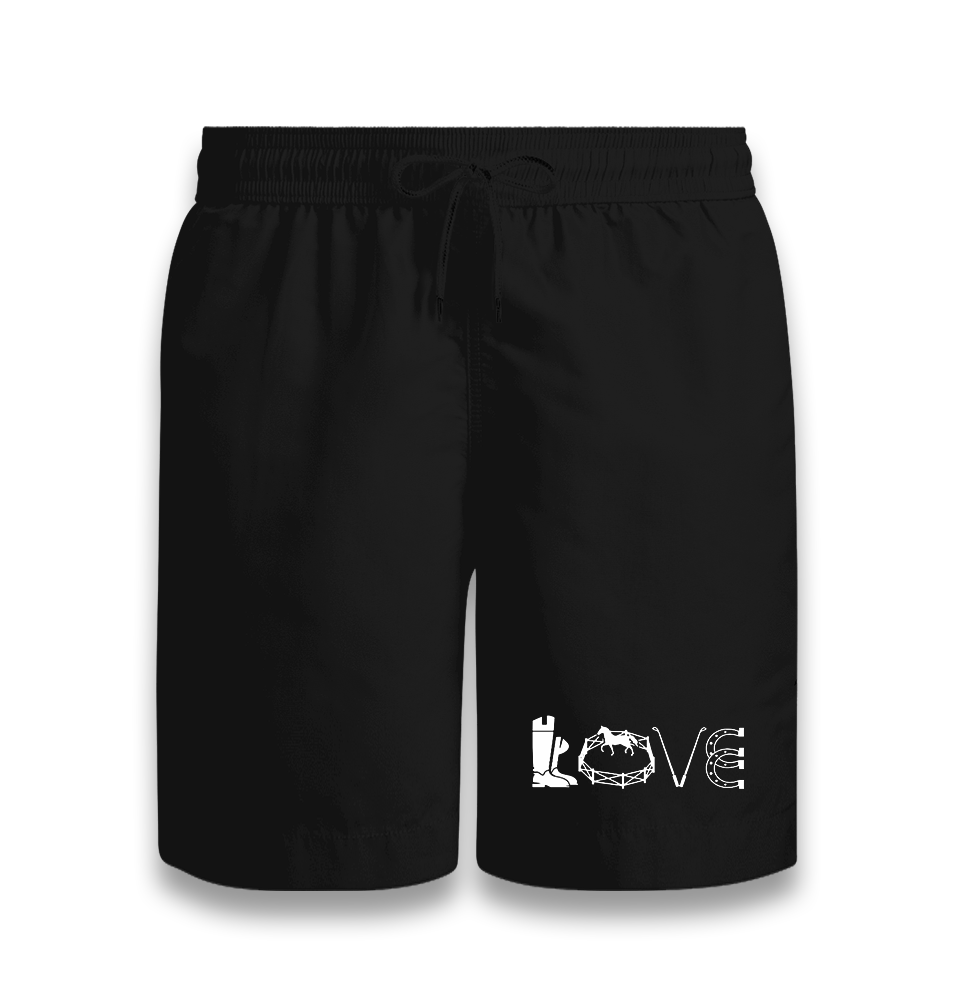 Horse Riding Love Black Shorts - Premium  from W.E.N.S. WIND - Just 7990! Shop now at W.E.N.S. WIND