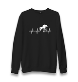 Horse Jumping Heart Beating Unisex Black Sweatshirt - Premium  from W.E.N.S. WIND - Just 10990! Shop now at W.E.N.S. WIND