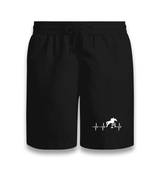 Horse Jumping Heart Beating Black Shorts - Premium  from W.E.N.S. WIND - Just 7990! Shop now at W.E.N.S. WIND