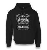 Legends are Born in February Unisex Black Hoodie - Premium  from W.E.N.S. WIND - Just 11990! Shop now at W.E.N.S. WIND