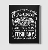 Zodiac - Born in February Crown Black Canvas Wall Art 35x40cm - Premium  from W.E.N.S. WIND - Just 7990! Shop now at W.E.N.S. WIND