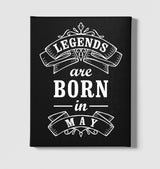 Zodiac - Born in May Legends Black Canvas Wall Art 35x40cm - Premium  from W.E.N.S. WIND - Just 7990! Shop now at W.E.N.S. WIND