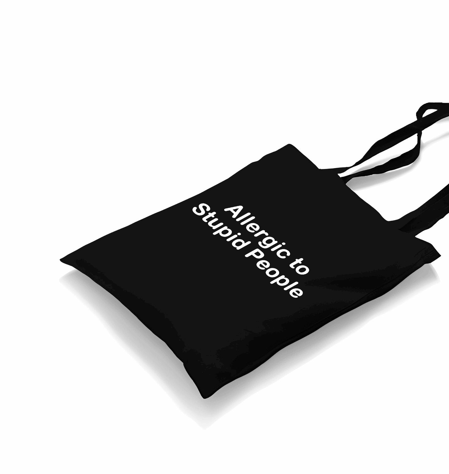Allergic to Stupid People Black Canvas Totebag - Premium  from W.E.N.S. WIND - Just 4990! Shop now at W.E.N.S. WIND