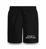 Allergic to Stupid People Black Shorts - Premium Shorts from W.E.N.S. WIND - Just 7990! Shop now at W.E.N.S. WIND