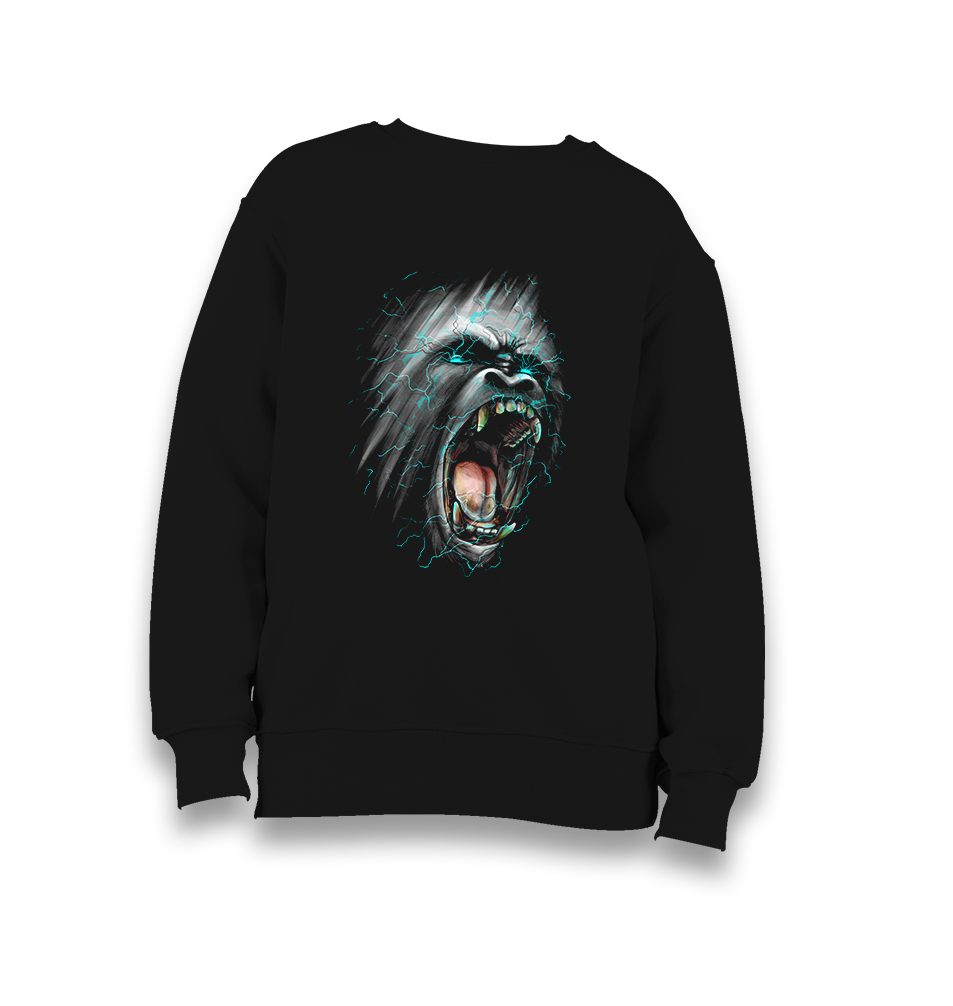 Gorilla roar Kid's Black Sweatshirt - Premium  from W.E.N.S. WIND - Just 7990! Shop now at W.E.N.S. WIND