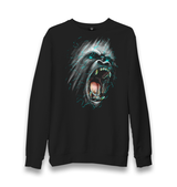 Gorilla roar Unisex Black Sweatshirt - Premium  from W.E.N.S. WIND - Just 10990! Shop now at W.E.N.S. WIND