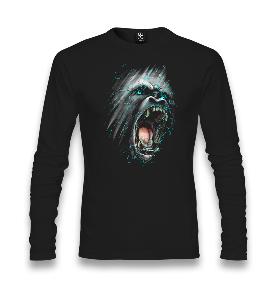 Gorilla roar Unisex Black Longsleeve - Premium  from W.E.N.S. WIND - Just 7990! Shop now at W.E.N.S. WIND