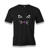Cute Cat Silhouette Men's Black Tshirt - Premium  from W.E.N.S. WIND - Just 6490! Shop now at W.E.N.S. WIND
