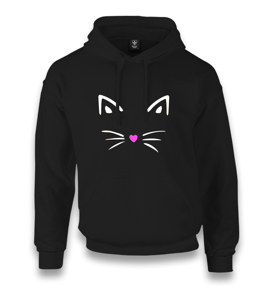 Cute Cat Silhouette Unisex Black Hoodie - Premium  from W.E.N.S. WIND - Just 11990! Shop now at W.E.N.S. WIND