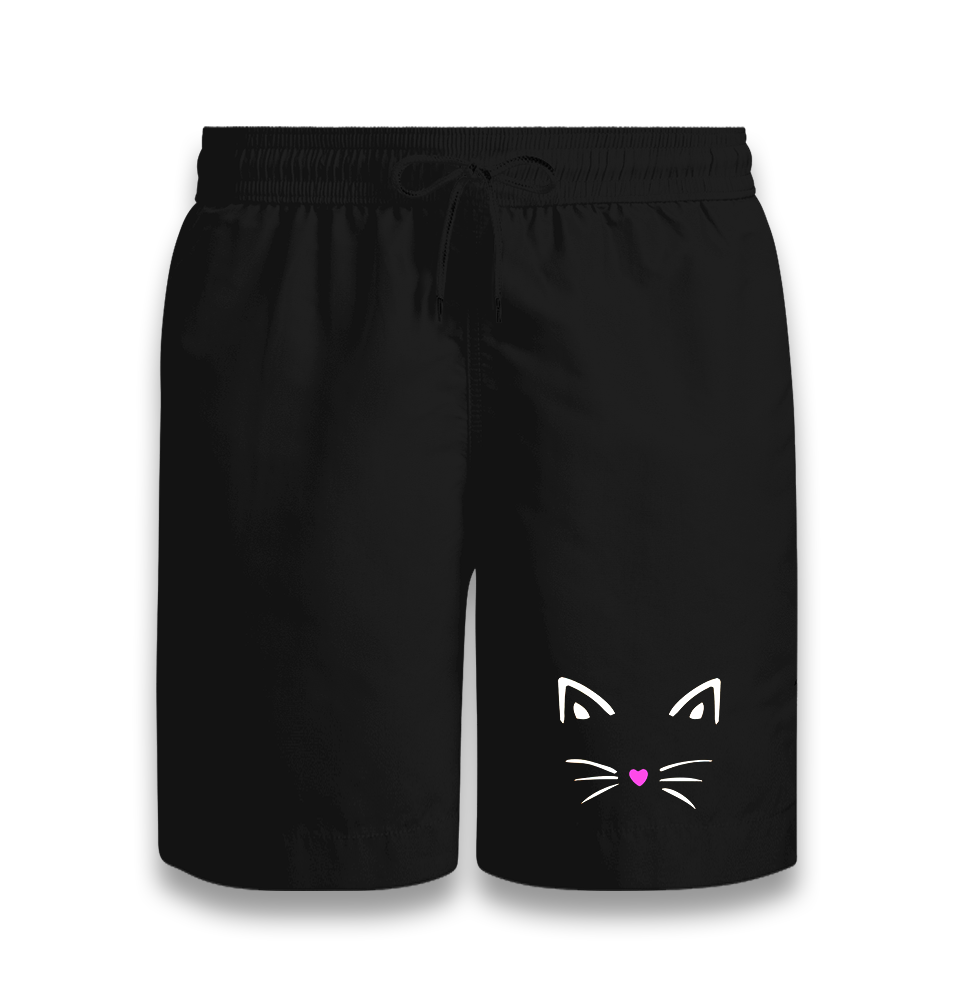 Cute Cat Silhouette Black Shorts - Premium  from W.E.N.S. WIND - Just 7990! Shop now at W.E.N.S. WIND