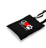 Peace Love Animals Canvas Totebag - Premium  from Wenswind - Just 4990! Shop now at W.E.N.S. WIND