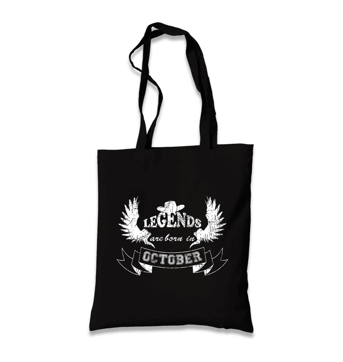 Legends Born in October - Hat Black Canvas Totebag - Premium  from W.E.N.S. WIND - Just 4990! Shop now at W.E.N.S. WIND