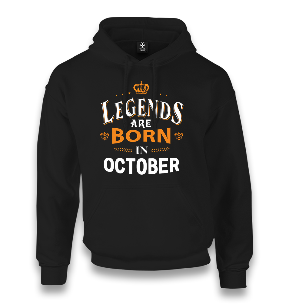 Legends Born in October-King Unisex Black Hoodie - Premium  from W.E.N.S. WIND - Just 11990! Shop now at W.E.N.S. WIND