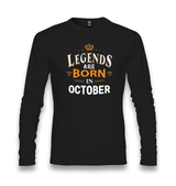 Legends Born in October-King Unisex Black Longsleeve - Premium  from W.E.N.S. WIND - Just 7990! Shop now at W.E.N.S. WIND