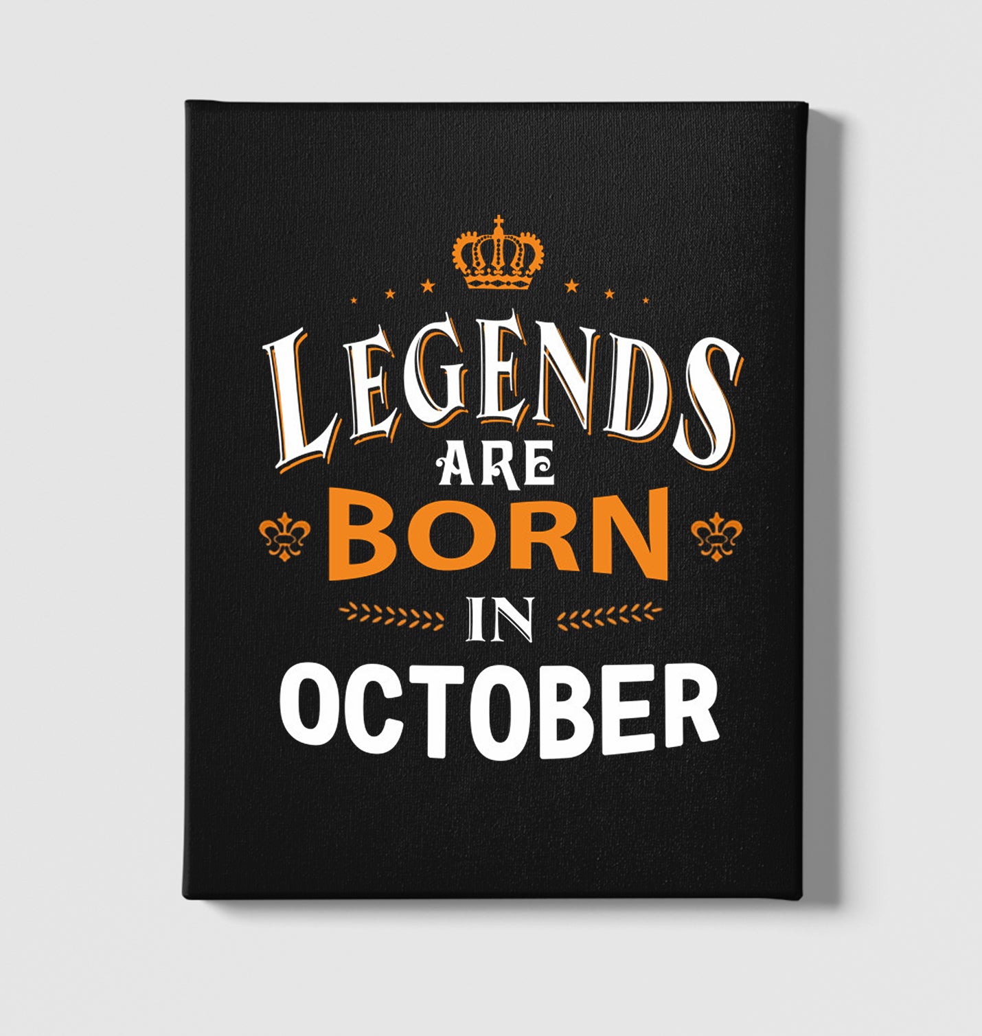 Legends Born in October - King Black Canvas Wall Art 35x40cm - Premium  from W.E.N.S. WIND - Just 7990! Shop now at W.E.N.S. WIND