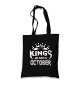 Kings Born in October - Logo Black Canvas Totebag - Premium  from W.E.N.S. WIND - Just 4990! Shop now at W.E.N.S. WIND