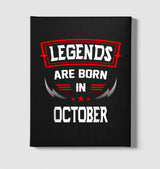 Legends Born in October - Blade Black Canvas Wall Art 35x40cm - Premium  from W.E.N.S. WIND - Just 7990! Shop now at W.E.N.S. WIND