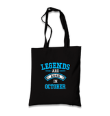 Legends Born in October - Arrow Black Canvas Totebag - Premium  from W.E.N.S. WIND - Just 4990! Shop now at W.E.N.S. WIND