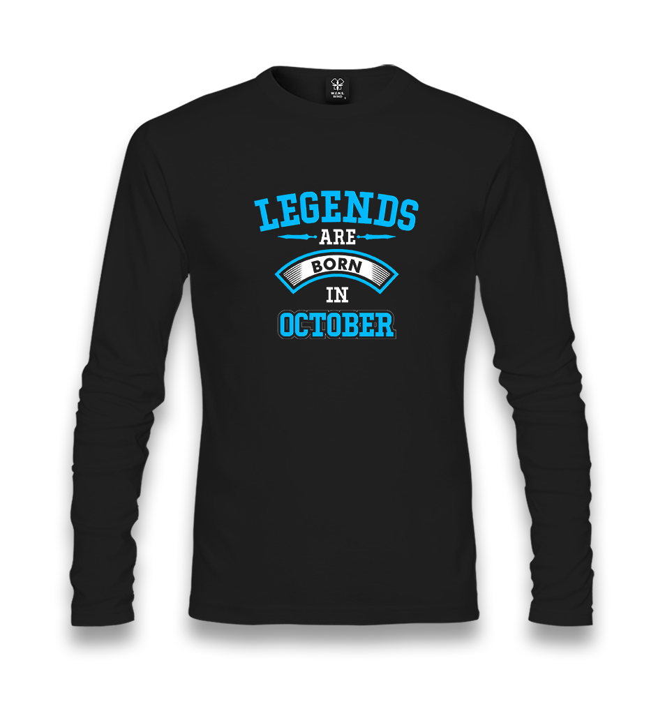 Legends Born in October-Arrow Unisex Black Longsleeve - Premium  from W.E.N.S. WIND - Just 7990! Shop now at W.E.N.S. WIND