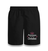 Princess Born in October-Heart Black Shorts - Premium  from W.E.N.S. WIND - Just 7990! Shop now at W.E.N.S. WIND