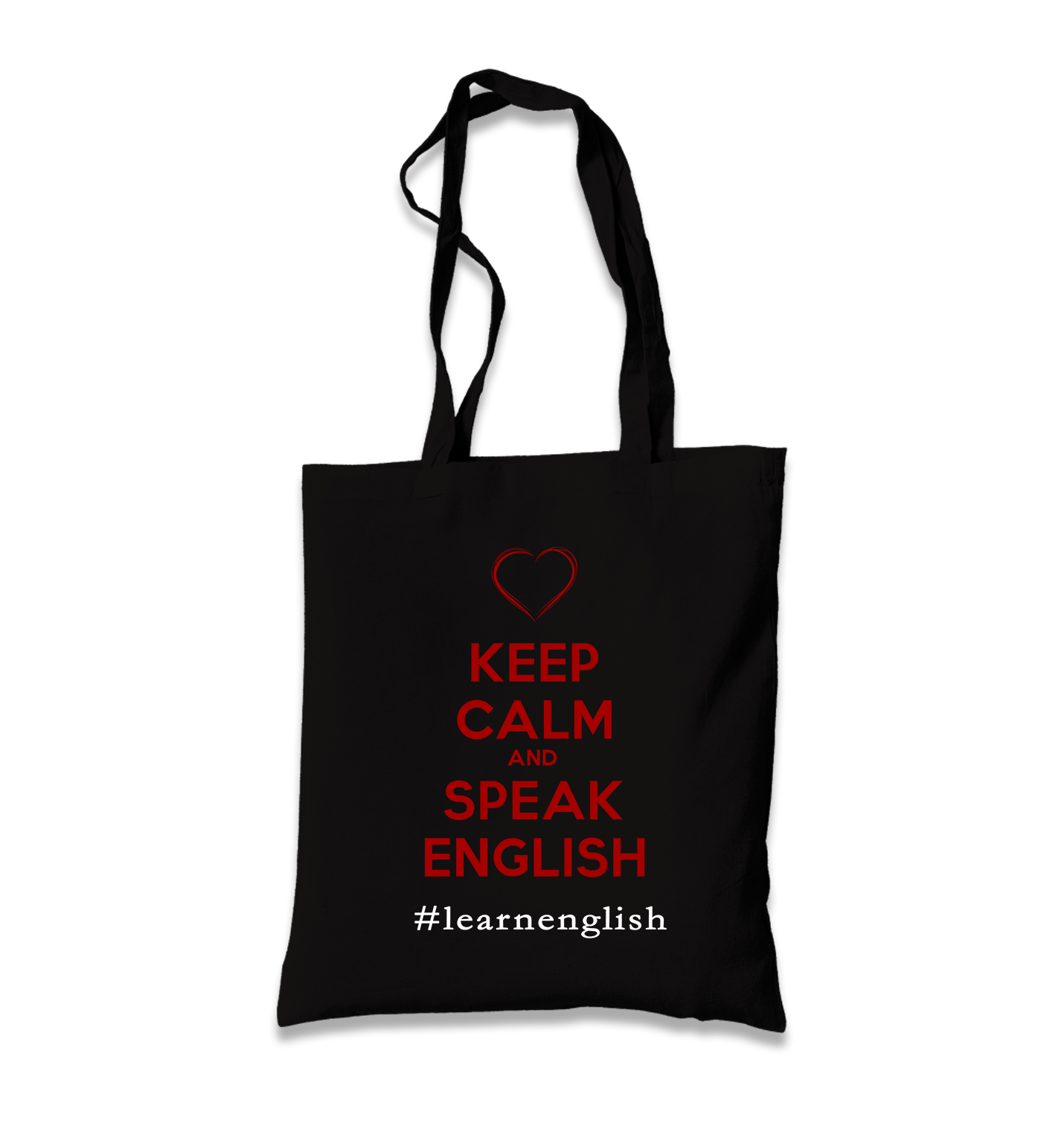 Keep Calm And Speak English Canvas Totebag - Premium  from Wenswind - Just 4990! Shop now at W.E.N.S. WIND