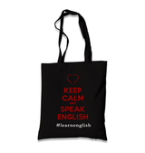 Keep Calm And Speak English Canvas Totebag - Premium  from Wenswind - Just 4990! Shop now at W.E.N.S. WIND