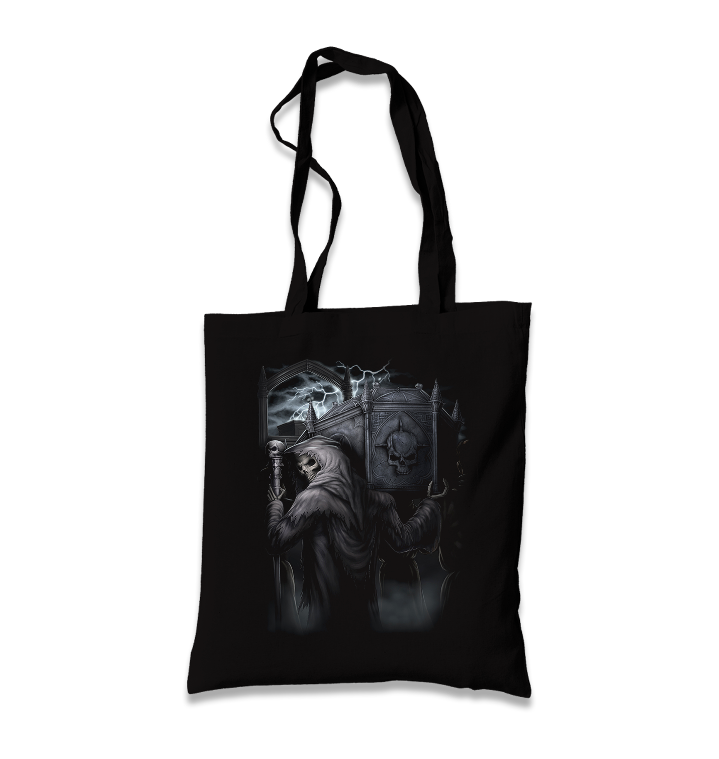 Skull - Coffin Black Canvas Totebag - Premium  from W.E.N.S. WIND - Just 4990! Shop now at W.E.N.S. WIND