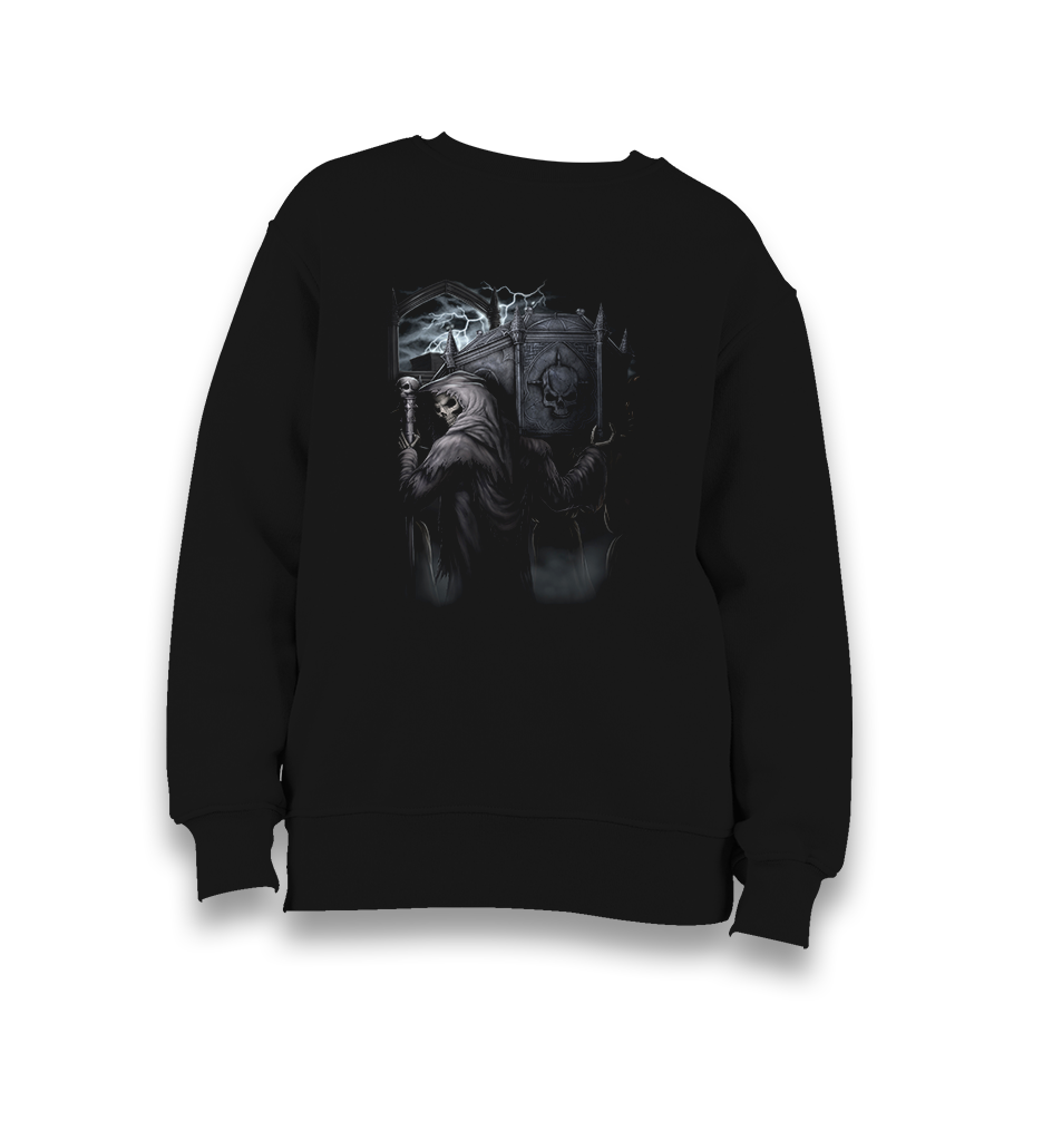 Death Kid's Black Sweatshirt - Premium  from W.E.N.S. WIND - Just 7990! Shop now at W.E.N.S. WIND