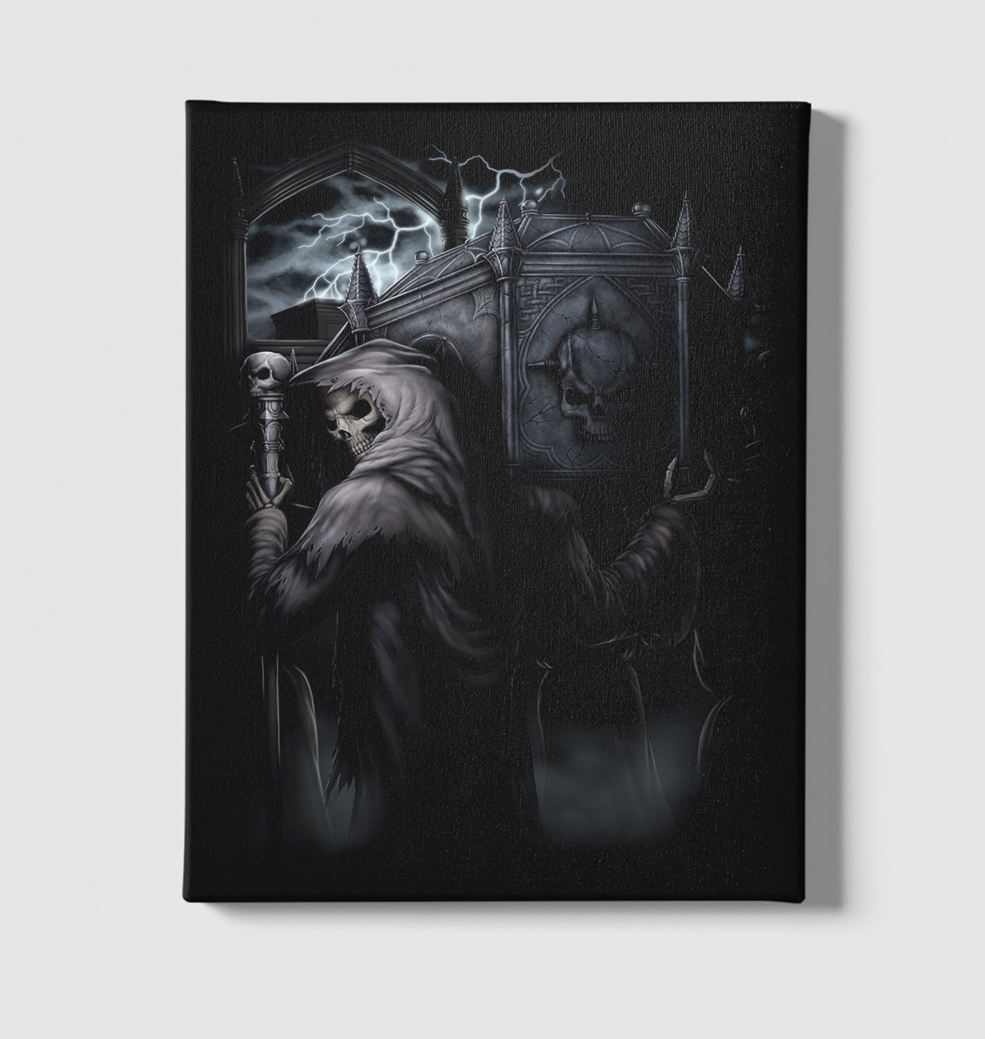 Skull - Coffin Black Canvas Wall Art 35x40cm - Premium  from W.E.N.S. WIND - Just 7990! Shop now at W.E.N.S. WIND