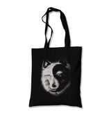 Wolf - Yin Yang Canvas Totebag - Premium  from Wenswind - Just 4990! Shop now at W.E.N.S. WIND