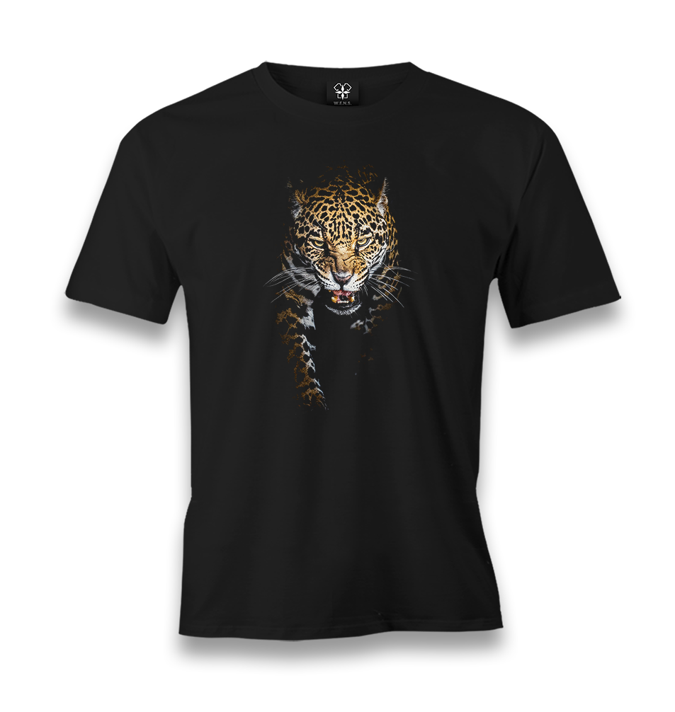 Leopard Men's Black Tshirt - Premium  from W.E.N.S. WIND - Just 6490! Shop now at W.E.N.S. WIND