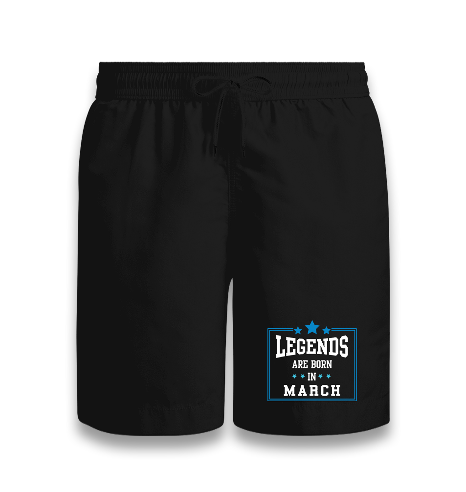 Legends Born in March Black Shorts - Premium  from W.E.N.S. WIND - Just 7990! Shop now at W.E.N.S. WIND
