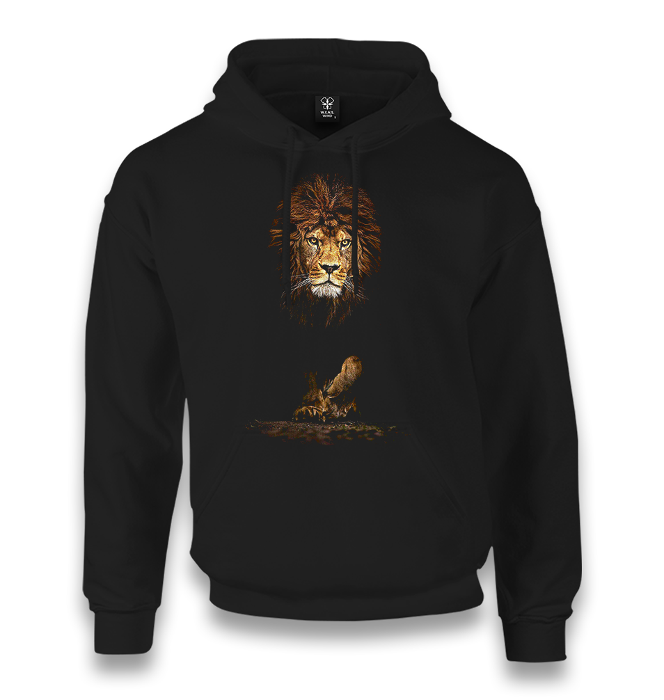 Lion I Unisex Black Hoodie - Premium  from W.E.N.S. WIND - Just 11990! Shop now at W.E.N.S. WIND